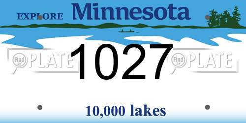 1027 Minnesota License Plate