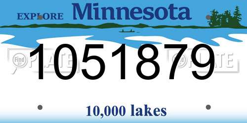 1051879 Minnesota License Plate