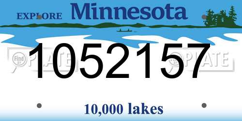 1052157 Minnesota License Plate