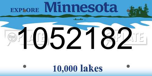 1052182 Minnesota License Plate