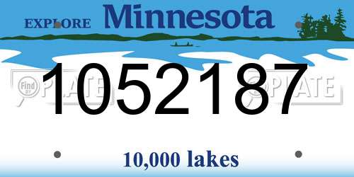 1052187 Minnesota License Plate
