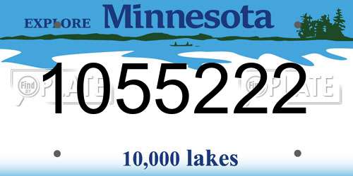 1055222 Minnesota License Plate