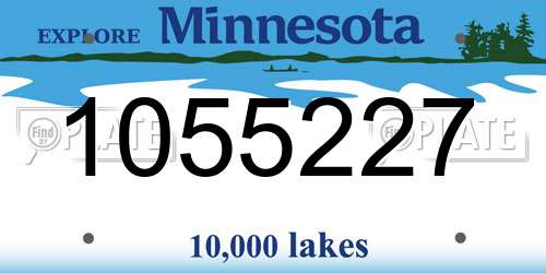 1055227 Minnesota License Plate