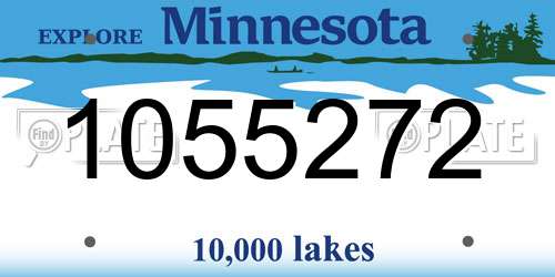 1055272 Minnesota License Plate