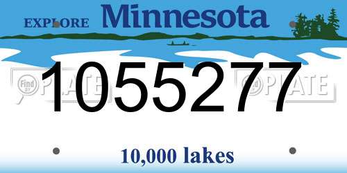 1055277 Minnesota License Plate