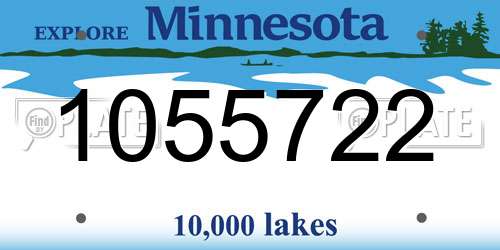 1055722 Minnesota License Plate