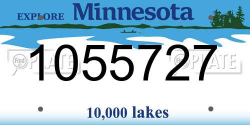 1055727 Minnesota License Plate
