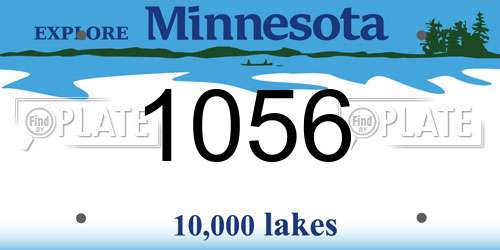 1056 Minnesota License Plate