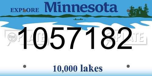 1057182 Minnesota License Plate