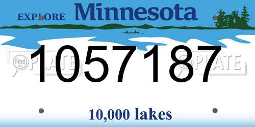 1057187 Minnesota License Plate