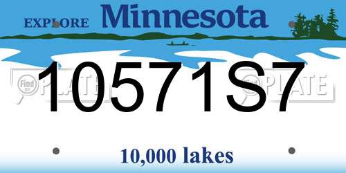 10571S7 Minnesota License Plate