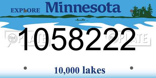 1058222 Minnesota License Plate