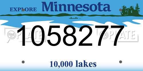 1058277 Minnesota License Plate