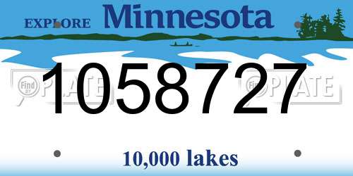 1058727 Minnesota License Plate