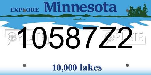10587Z2 Minnesota License Plate