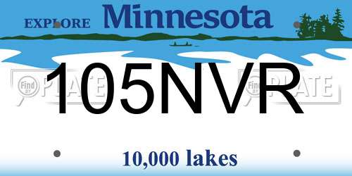 105NVR Minnesota License Plate