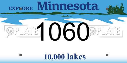 1060 Minnesota License Plate