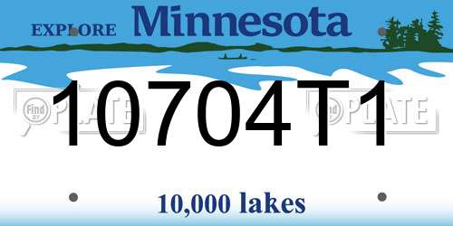 10704T1 Minnesota License Plate