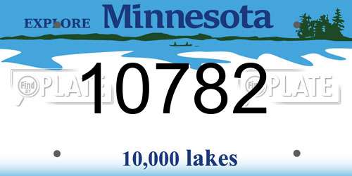 10782 Minnesota License Plate