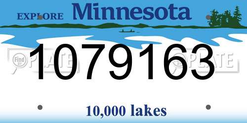 1079163 Minnesota License Plate