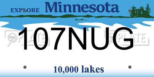 107NUG Minnesota License Plate