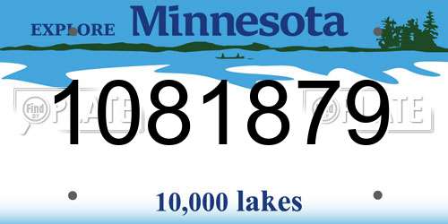 1081879 Minnesota License Plate