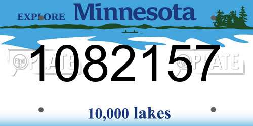 1082157 Minnesota License Plate