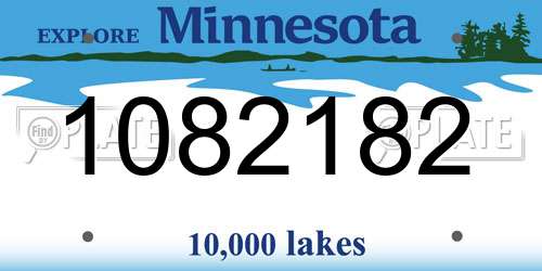 1082182 Minnesota License Plate