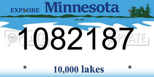 1082187 Minnesota License Plate