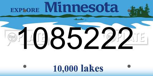 1085222 Minnesota License Plate