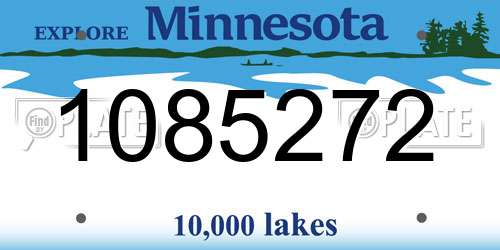 1085272 Minnesota License Plate