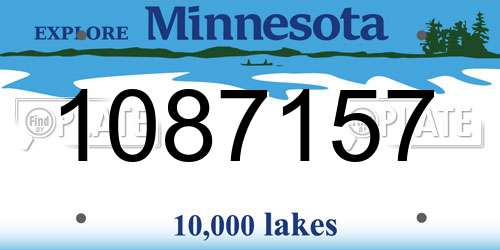1087157 Minnesota License Plate