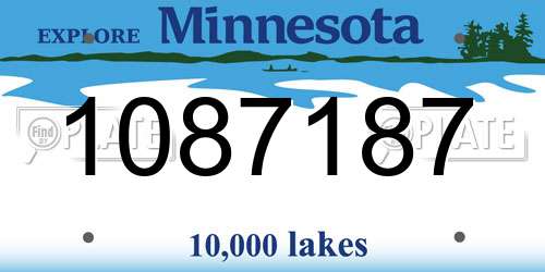 1087187 Minnesota License Plate