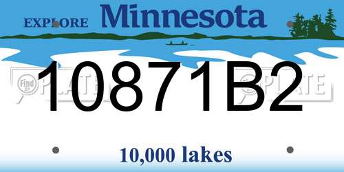 10871B2 Minnesota License Plate