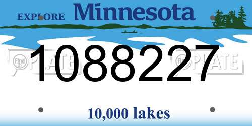1088227 Minnesota License Plate