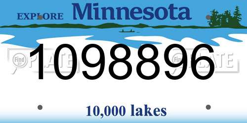 1098896 Minnesota License Plate
