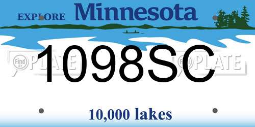 1098SC Minnesota License Plate