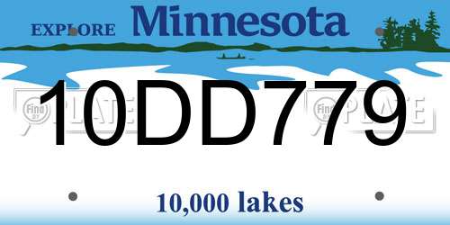 10DD779 Minnesota License Plate