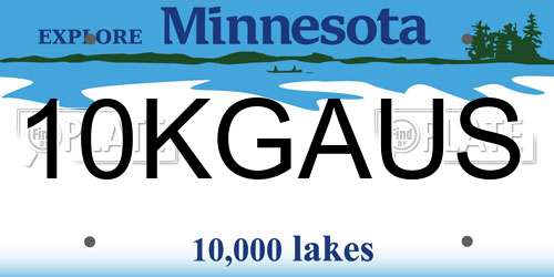 10KGAUS Minnesota License Plate