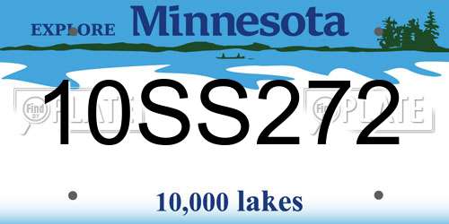 10SS272 Minnesota License Plate