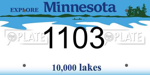 1103 Minnesota License Plate