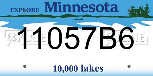 11057B6 Minnesota License Plate