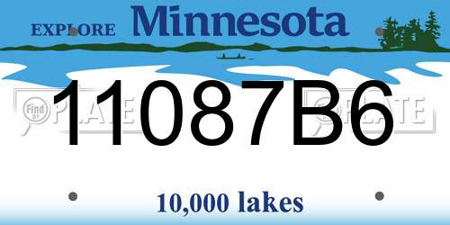 11087B6 Minnesota License Plate