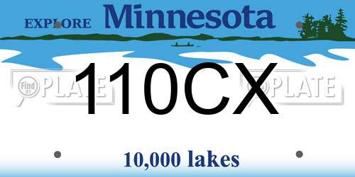 110CX Minnesota License Plate