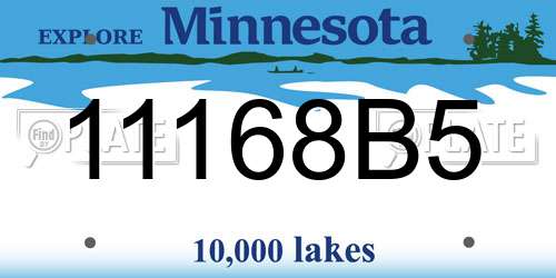 11168B5 Minnesota License Plate