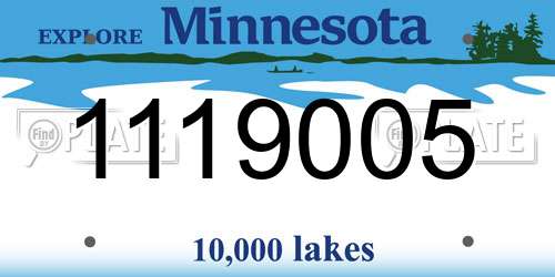 1119005 Minnesota License Plate