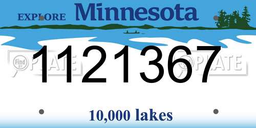 1121367 Minnesota License Plate