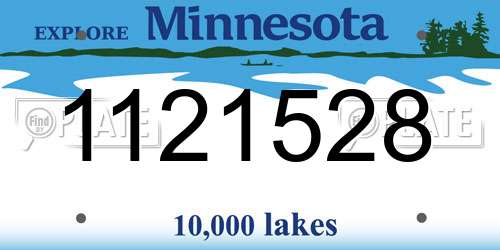 1121528 Minnesota License Plate