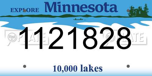1121828 Minnesota License Plate