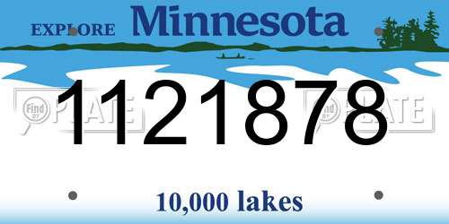 1121878 Minnesota License Plate